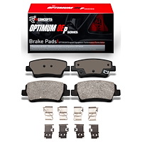 Optimum OE Brake Pads & Hardware Kit, Fits Select Kia/Hyundai/Genesis, Position: Rear