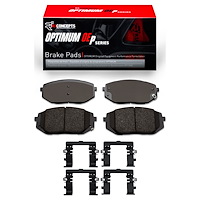 Optimum OE Brake Pads & Hardware Kit, Fits Select Kia/Hyundai/Genesis, Position: Front