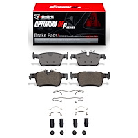 Optimum OE Brake Pads & Hardware Kit, Fits Select Volvo, Position: Rear