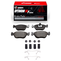 Optimum OE Brake Pads & Hardware Kit, 1998-2004 Volvo, Position: Front