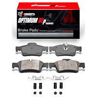 Optimum OE Brake Pads & Hardware Kit, 2002-2017 Mercedes-Benz, Position: Rear