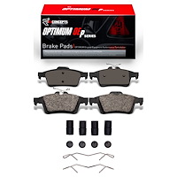 Optimum OE Brake Pads & Hardware Kit, 2003-2015 Fits Multiple Makes/Models, Position: Rear