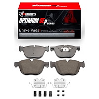 Optimum OE Brake Pads & Hardware Kit, 2007-2018 BMW, Position: Front