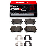 Optimum OE Brake Pads & Hardware Kit, 2014-2018 Audi/Porsche/Volkswagen, Position: Rear