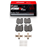 Optimum OE Brake Pads & Hardware Kit, Fits Select Fits Multiple Makes/Models, Position: Front