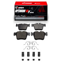 Optimum OE Brake Pads & Hardware Kit, Fits Select Mercedes-Benz, Position: Rear