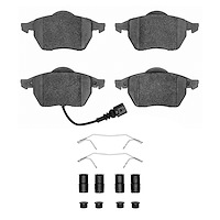 Optimum OE Brake Pads & Hardware Kit, 2000-2006 Audi/Porsche/Volkswagen, Position: Front