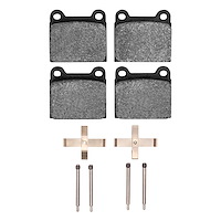 Euro Ceramic Brake Pads & Hardware Kit, 1967-1976 Audi/Porsche/Volkswagen, Position: Front
