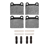 Euro Ceramic Brake Pads & Hardware Kit, 1967-1991 Mercedes-Benz, Position: Rear