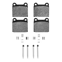 Euro Ceramic Brake Pads & Hardware Kit, 1963-1965 Audi/Porsche/Volkswagen, Position: Front