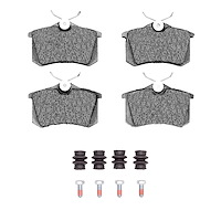 Euro Ceramic Brake Pads & Hardware Kit, 1997-2008 Audi/Porsche/Volkswagen, Position: Rear