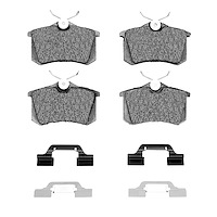 Euro Ceramic Brake Pads & Hardware Kit, 2003-2006 Audi/Porsche/Volkswagen, Position: Rear