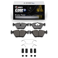 Euro Ceramic Brake Pads & Hardware Kit, 1989-2006 Fits Multiple Makes/Models, Position: Front