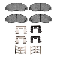 Euro Ceramic Brake Pads & Hardware Kit, 1991-2005 Acura/Honda, Position: Front