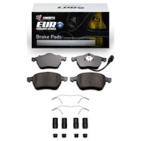 Euro Ceramic Brake Pads & Hardware Kit, 1999-2010 Audi/Porsche/Volkswagen, Position: Front