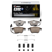 Euro Ceramic Brake Pads & Hardware Kit, 2000-2011 Audi/Porsche/Volkswagen, Position: Front