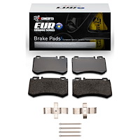Euro Ceramic Brake Pads & Hardware Kit, 2003-2011 Mercedes-Benz, Position: Rear