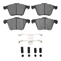 Euro Ceramic Brake Pads & Hardware Kit, 2003-2009 Volvo, Position: Front
