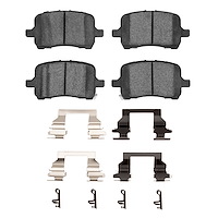 Euro Ceramic Brake Pads & Hardware Kit, 2004-2012 GM, Position: Front
