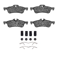 Euro Ceramic Brake Pads & Hardware Kit, 2002-2008 Mini, Position: Rear