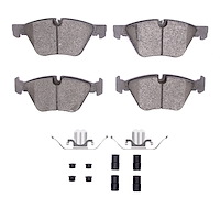 Euro Ceramic Brake Pads & Hardware Kit, 2007-2013 BMW, Position: Front