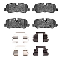 Euro Ceramic Brake Pads & Hardware Kit, 2010-2013 Land Rover, Position: Rear