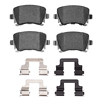 Euro Ceramic Brake Pads & Hardware Kit, 2006-2021 Audi/Porsche/Volkswagen, Position: Rear