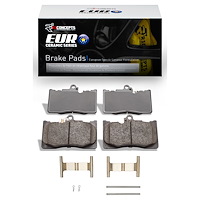 Euro Ceramic Brake Pads & Hardware Kit, Fits Select Lexus/Toyota/Scion, Position: Front