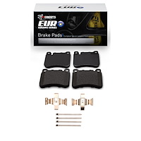 Euro Ceramic Brake Pads & Hardware Kit, 2005-2011 Mercedes-Benz, Position: Front
