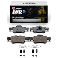 Euro Ceramic Brake Pads & Hardware Kit, 2005-2018 Mercedes-Benz, Position: Rear