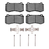 Euro Ceramic Brake Pads & Hardware Kit, Fits Select Mopar, Position: Front