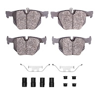 Euro Ceramic Brake Pads & Hardware Kit, 2006-2015 BMW, Position: Rear
