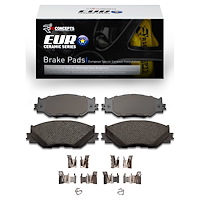 Euro Ceramic Brake Pads & Hardware Kit, 2006-2015 Lexus/Toyota/Scion, Position: Front