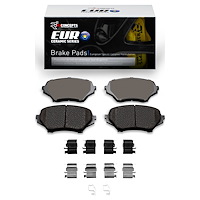 Euro Ceramic Brake Pads & Hardware Kit, 2006-2015 Ford/Lincoln/Mercury/Mazda, Position: Front
