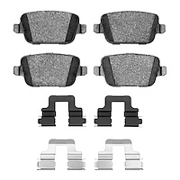 Euro Ceramic Brake Pads & Hardware Kit, 2007-2010 Volvo, Position: Rear