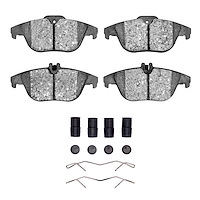 Euro Ceramic Brake Pads & Hardware Kit, 2009-2015 Mercedes-Benz, Position: Rear