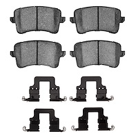 Euro Ceramic Brake Pads & Hardware Kit, 2008-2017 Audi/Porsche/Volkswagen, Position: Rear