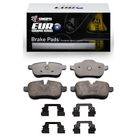 Euro Ceramic Brake Pads & Hardware Kit, 2009-2016 BMW, Position: Rear