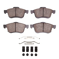 Euro Ceramic Brake Pads & Hardware Kit, 2014-2019 Mopar, Position: Front