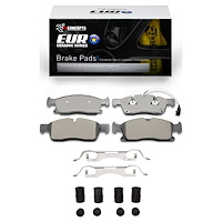 Euro Ceramic Brake Pads & Hardware Kit, 2017-2020 Maserati, Position: Front