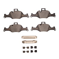Euro Ceramic Brake Pads & Hardware Kit, Fits Select BMW, Position: Front