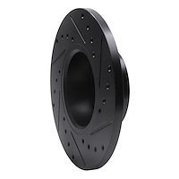 E-Line Drilled & Slotted Black Brake Rotor, 1974-1979 Fits Multiple Makes/Models, Position: Front Left