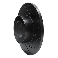 E-Line Drilled & Slotted Black Brake Rotor, 1974-1979 Fits Multiple Makes/Models, Position: Front Right