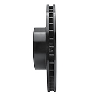 E-Line Drilled & Slotted Black Brake Rotor, 1991-2001 BMW, Position: Front Left