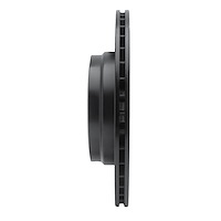 E-Line Drilled & Slotted Black Brake Rotor, 2006-2015 BMW, Position: Rear Left