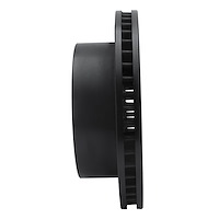 E-Line Drilled & Slotted Black Brake Rotor, 2000-2002 Mopar, Position: Front Left
