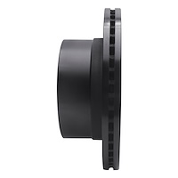 E-Line Drilled & Slotted Black Brake Rotor, Fits Select Mopar, Position: Rear Left