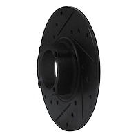 E-Line Drilled & Slotted Black Brake Rotor, 1963-1979 Fits Multiple Makes/Models, Position: Front Left