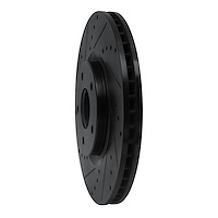 E-Line Drilled & Slotted Black Brake Rotor, 2007-2017 Fits Multiple Makes/Models, Position: Front Left
