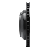 E-Line Drilled & Slotted Black Brake Rotor, 2003-2018 Audi/Porsche/Volkswagen, Position: Rear Left
